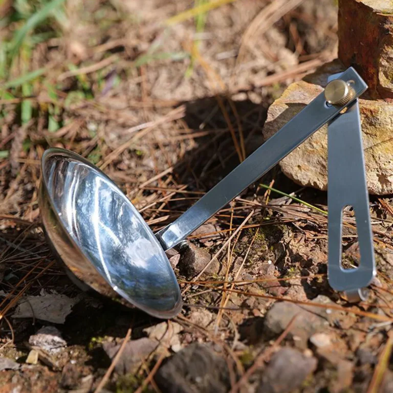 Foldable Soup Spoon Stainless Steel Outdoor Dining Tool Portable Kitchen Utensil Tableware for Picnic Fishing Camping Travel - Image 3