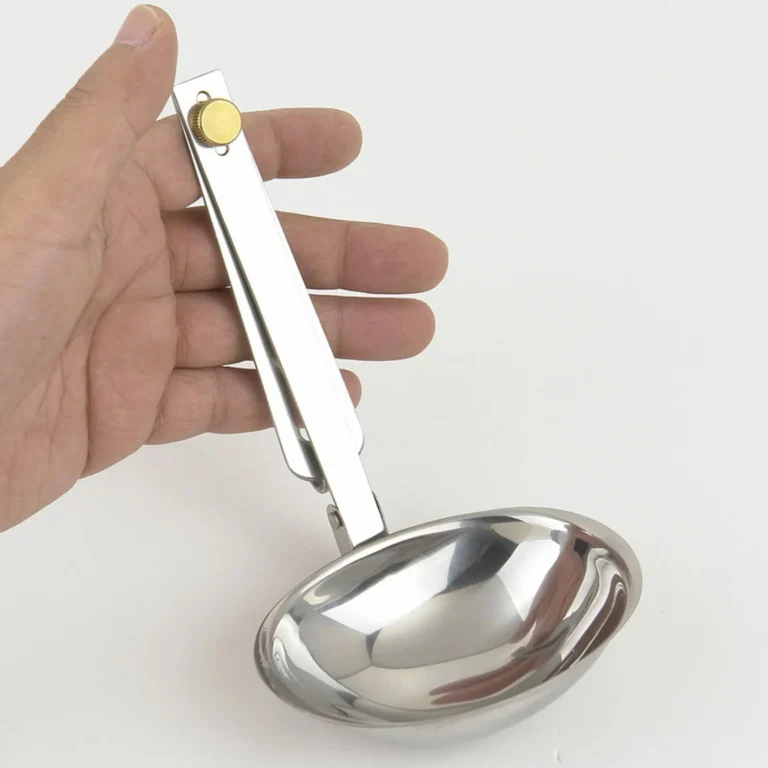 Foldable Soup Spoon Stainless Steel Outdoor Dining Tool Portable Kitchen Utensil Tableware for Picnic Fishing Camping Travel - Image 4