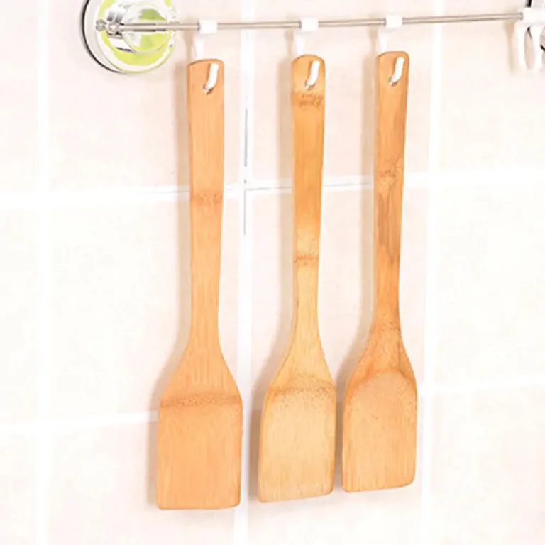 1 Pc Bamboo Cooking Utensils Anti-Slip Kitchen Tool Eco-friendly Wooden Spatula Spoon Shovel Soup Cookware BPA Free Professional - Image 3