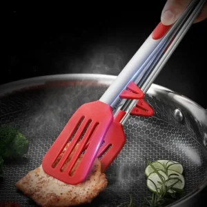 Kitchen Tools 9-inch Stainless Steel Food Clip, Silicone Clip, Bread Clip, Kitchen Supplies, Barbecue Outdoor Tools