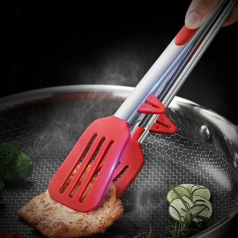 Kitchen Tools 9-inch Stainless Steel Food Clip, Silicone Clip, Bread Clip, Kitchen Supplies, Barbecue Outdoor Tools