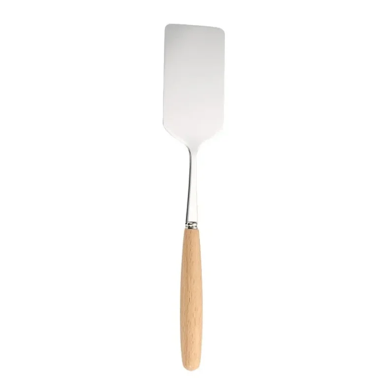 Stainless Steel Square Head Steak Cooking Shovel Wood Handle Pizza Shovel Pancake Beef Pan Shovel BBQ Utensils for Kitchen - Image 6