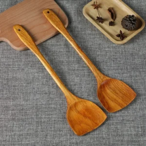 Wood Spatula Non Stick Turners Pancake Kitchen Frying Pan Tools Mixing Holder Cooking Utensils Dinner Food Wok Shovels Supplies