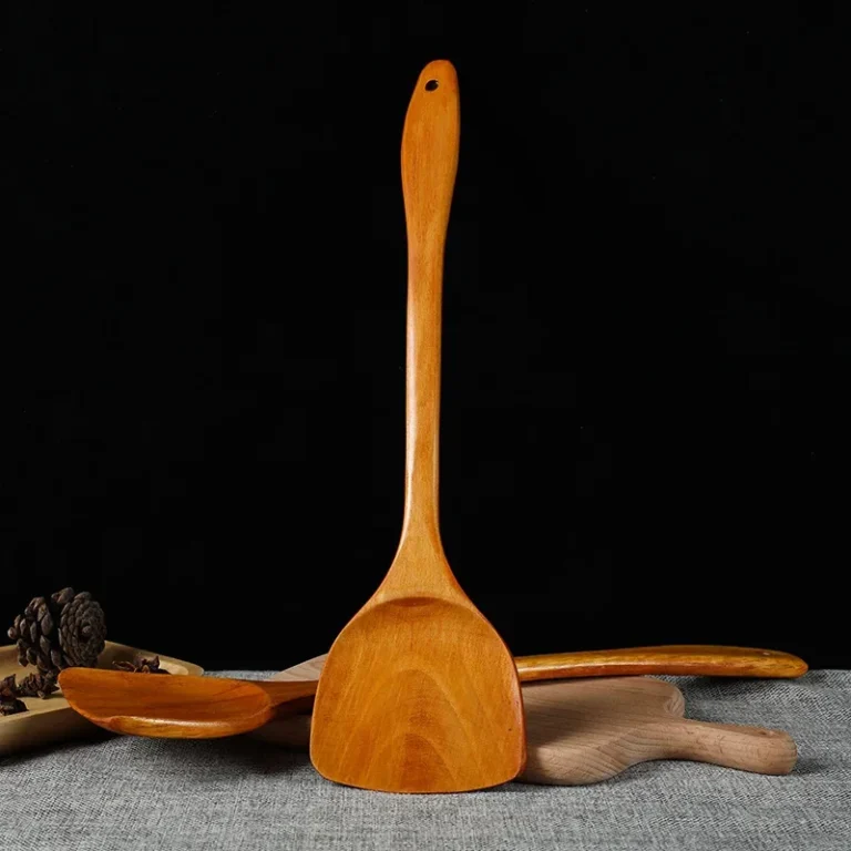 Wood Spatula Non Stick Turners Pancake Kitchen Frying Pan Tools Mixing Holder Cooking Utensils Dinner Food Wok Shovels Supplies - Image 2