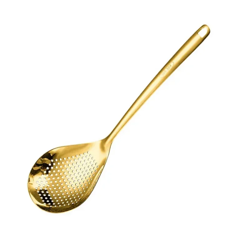 Stainless Steel Kitchen Tableware Golden Hot Pot Colander BBQ Grilling Tongs Serving Dinnerware For Buffet Home Cooking Utensils - Image 2