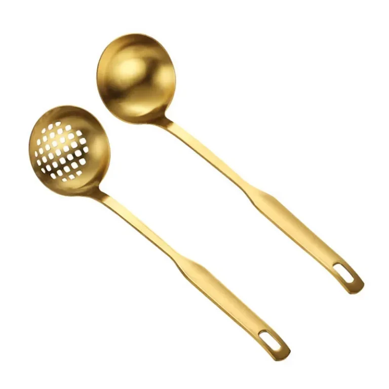 Stainless Steel Kitchen Tableware Golden Hot Pot Colander BBQ Grilling Tongs Serving Dinnerware For Buffet Home Cooking Utensils - Image 4