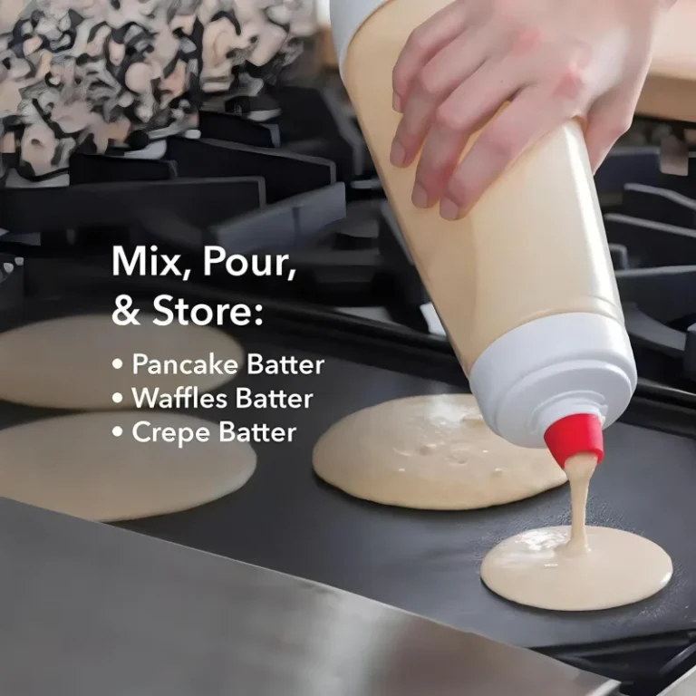 Pancake Batter Bottle Battler Mixer With Blender Ball Wire Whisk For Restaurant Baking Pancakes Cupcakes Muffins Crepes And More - Image 2