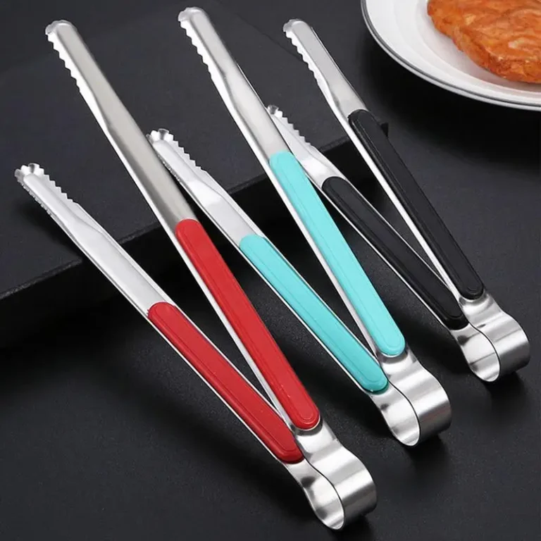 Cooking Tongs Kitchen Stainless Steel Tongs Kitchen Utensils Metal Heat Resistant Non-Slip Heavy Duty Insulation Tongs BBQ - Image 2