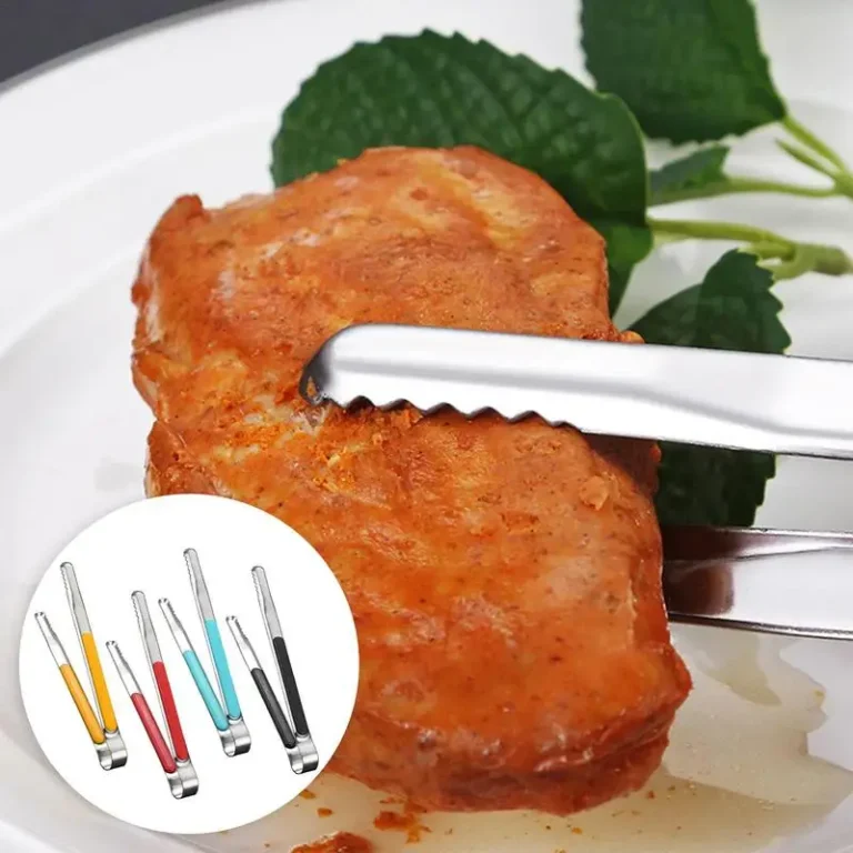 Cooking Tongs Kitchen Stainless Steel Tongs Kitchen Utensils Metal Heat Resistant Non-Slip Heavy Duty Insulation Tongs BBQ - Image 3