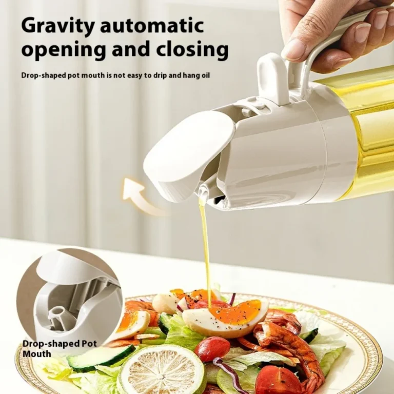 2in1 Oil Spray Bottle 350ml High Borosilicate Glass Cooking Oil Dispensers Olive Oil Sprayer Mister for Air Fryer Salad Baking - Image 2