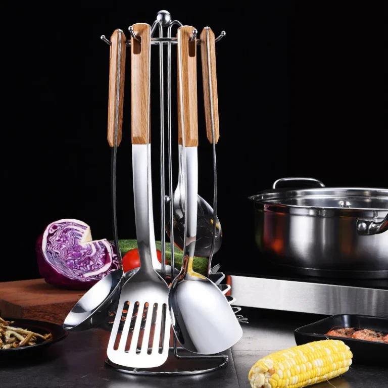 Hangable Wooden Handle Stainless Steel Kitchenware Spatula Soup Spoon Colander Household Cooking Utensils Kitchen Accessories - Image 4
