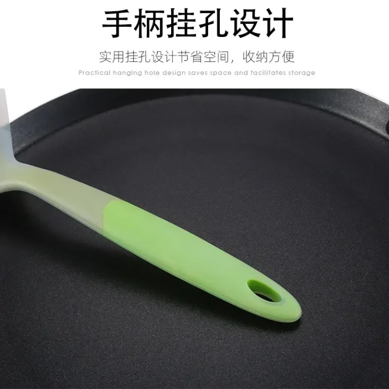 Transparent Two-color Silicone Wide Mouth Frying Spatula Translucent Jade Cooking Spatula Kitchen Utensils Silicone Spatula - Image 4