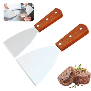 Stainless Steel Blade Grill Slant Edge Scraper Burger Spatula Turner Non Stick Pizza Shovel Pancake Beef BBQ Cooking Utensils