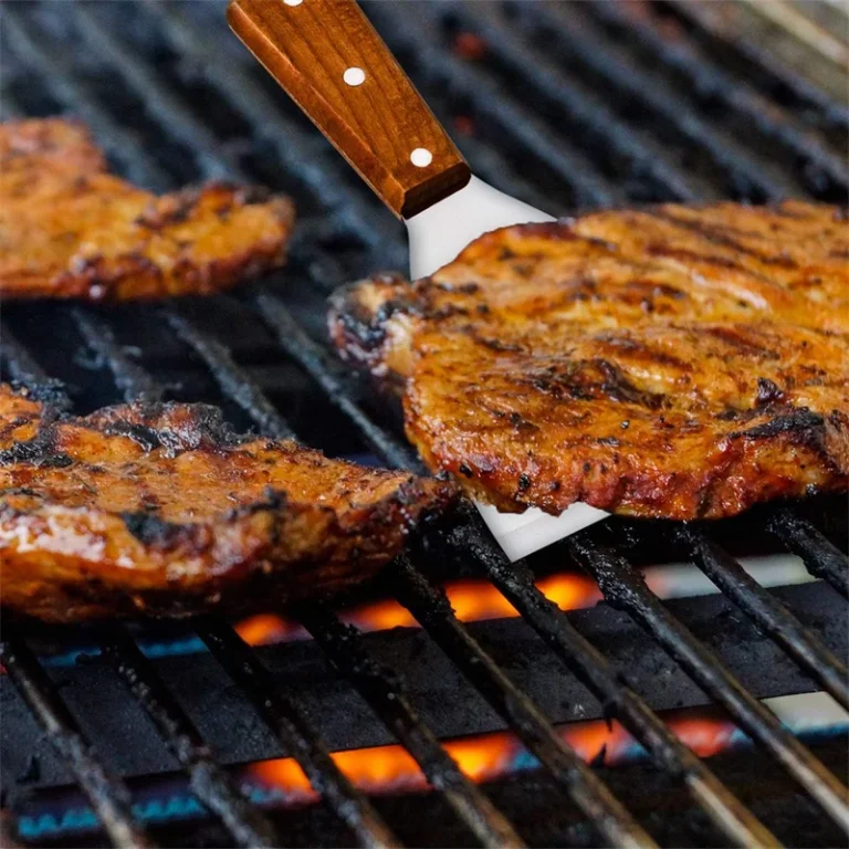 Stainless Steel Blade Grill Slant Edge Scraper Burger Spatula Turner Non Stick Pizza Shovel Pancake Beef BBQ Cooking Utensils - Image 4