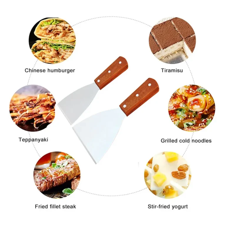 Stainless Steel Blade Grill Slant Edge Scraper Burger Spatula Turner Non Stick Pizza Shovel Pancake Beef BBQ Cooking Utensils - Image 6
