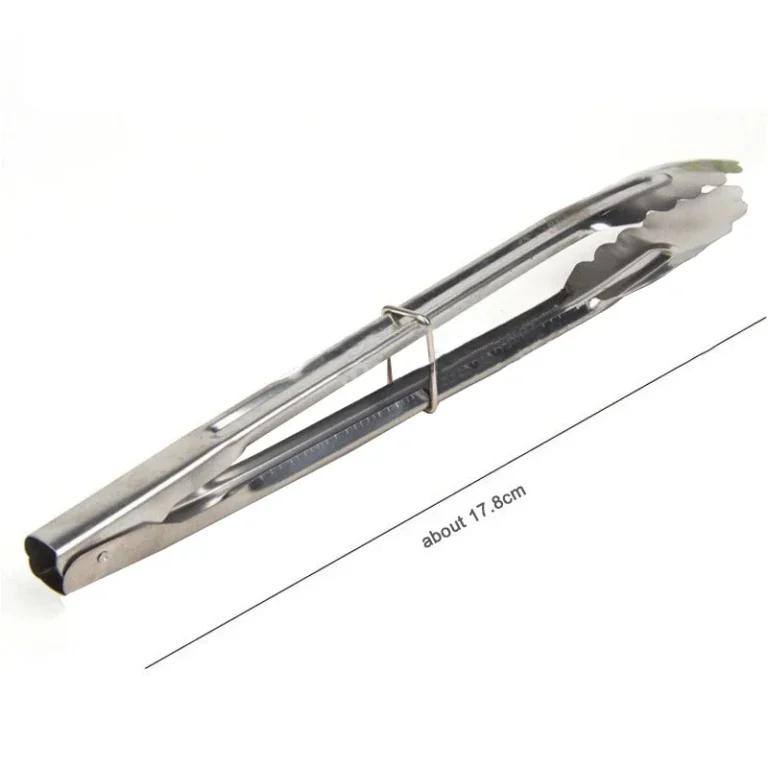 1pcs Stainless Steel Salad Tongs BBQ Kitchen Cooking Food Serving Utensil Tong Kitchen Accessories Tools Restaurant Food Folder - Image 6