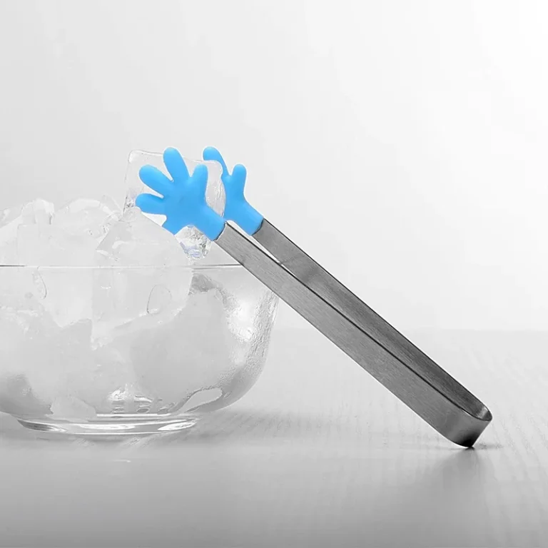 2Pcs Silicone Ice Clip Mini Palm Food Clip Suger Tong Stainless Steel Handle Non-Slip Ice Tongs Silicone Tongs Kitchen Utensils - Image 3