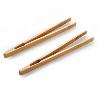 2pcs/lot Bamboo Food Tongs Kitchen Utensils Buffet Cooking Tools Anti Heat Bread Clip Pastry Clamp Barbecue Kitchen Tongs