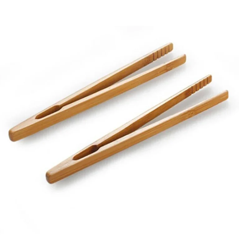 2pcs/lot Bamboo Food Tongs Kitchen Utensils Buffet Cooking Tools Anti Heat Bread Clip Pastry Clamp Barbecue Kitchen Tongs
