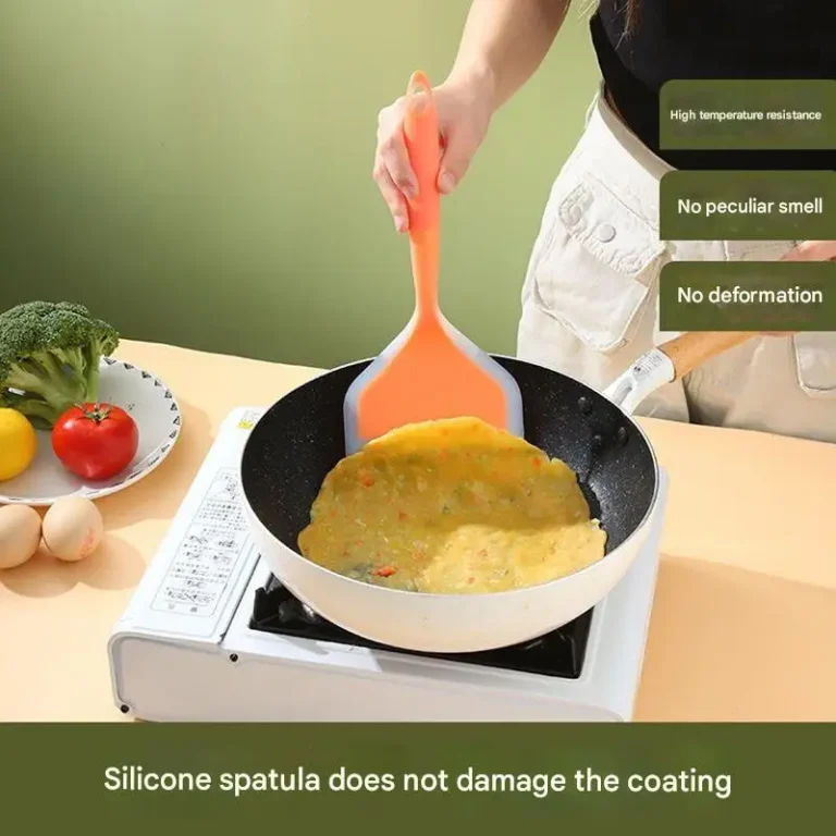 Multi-Purpose Non-Stick Pan Utensils - Silicone Egg Spatula, Wide Pancake Turner, and Egg Flipper for Cooking and Baking - Image 6
