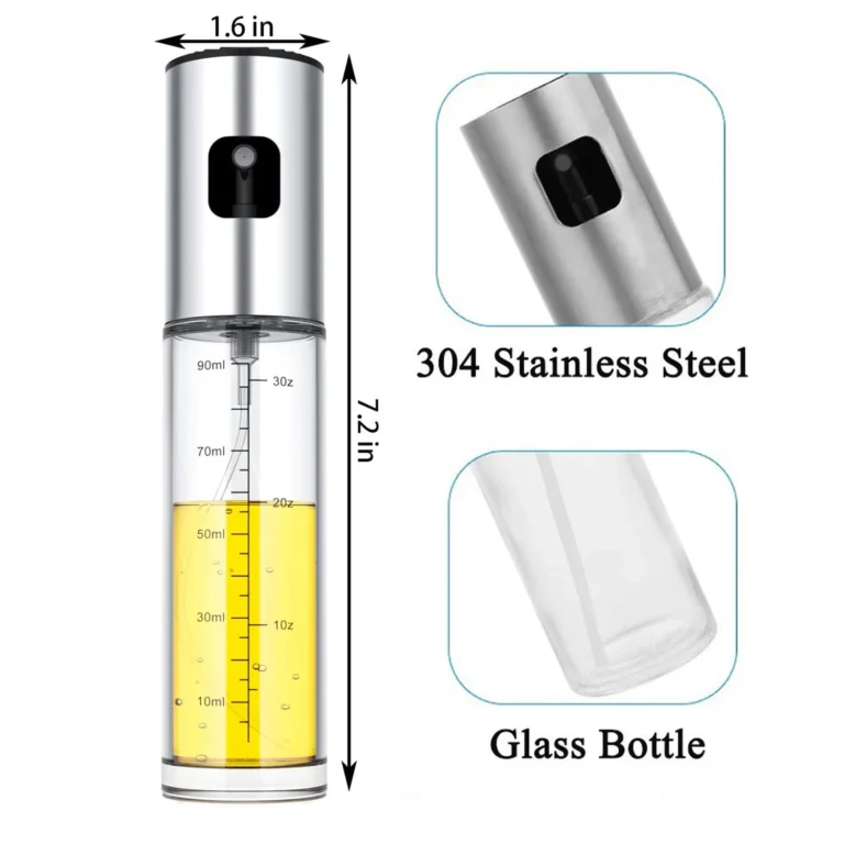 Olive Oil Dispenser Bottle 100ml Olive Oil Spray Mister Glass Bottle for Salad, BBQ, Baking, Roasting Kitchen Cooking Essentials - Image 2