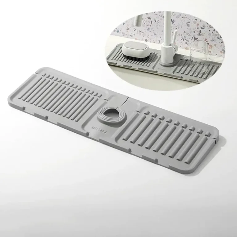 Faucet Mat for Kitchen Sink Silicone Draining Mat Fast Drying Stone Sink Tray Kitchen Accessories for Countertop Drain Rack