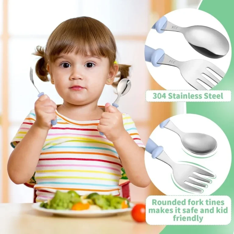 Toddler Utensils, Toddler Forks and Spoons Stainless Steel Baby Utensils Baby Silverware Set with Storage Box Safe Dining - Image 2