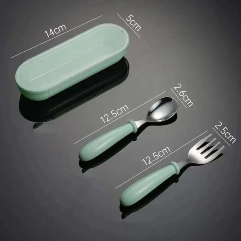 Toddler Utensils, Toddler Forks and Spoons Stainless Steel Baby Utensils Baby Silverware Set with Storage Box Safe Dining - Image 5