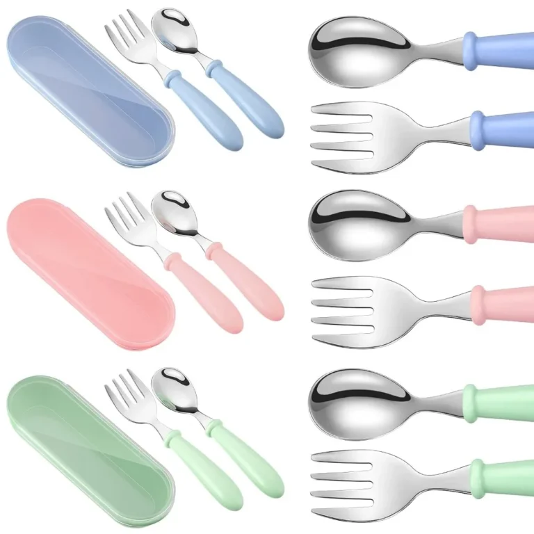 Toddler Utensils, Toddler Forks and Spoons Stainless Steel Baby Utensils Baby Silverware Set with Storage Box Safe Dining - Image 6