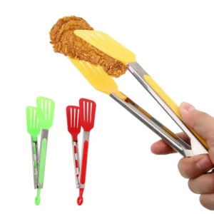 Kitchen Cooking Tools Salad Serving BBQ Tongs Non-Stick Kitchen Tongs Stainless Steel Handle Utensil Pizza Bread Steak Clip