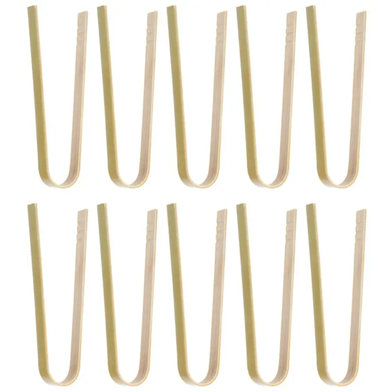 20 Pcs Bread Clip Kitchen Supplies Natural Bamboo Mini Tongs for Serving Barbecue Clips Toast