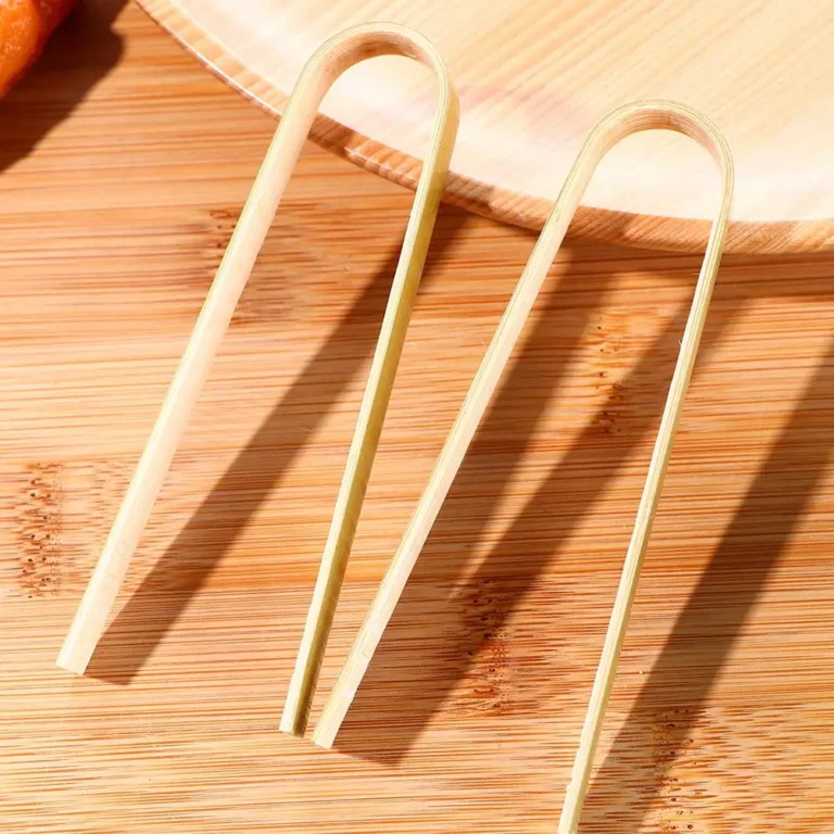 20 Pcs Bread Clip Kitchen Supplies Natural Bamboo Mini Tongs for Serving Barbecue Clips Toast - Image 2