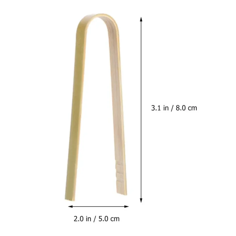 20 Pcs Bread Clip Kitchen Supplies Natural Bamboo Mini Tongs for Serving Barbecue Clips Toast - Image 6