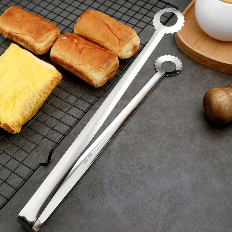 304 Stainless Steel Food Tongs Bread Egg Barbecue Clip Drain Oil Clamp Home Kitchen Cooking Utensil - Image 2