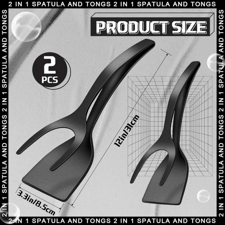 2 in 1 Grip Flip Spatula Clamp Egg Pancake Fish French Toast Omelette Making Non Stick Home Kitchen Cooking Turner Tool - Image 2