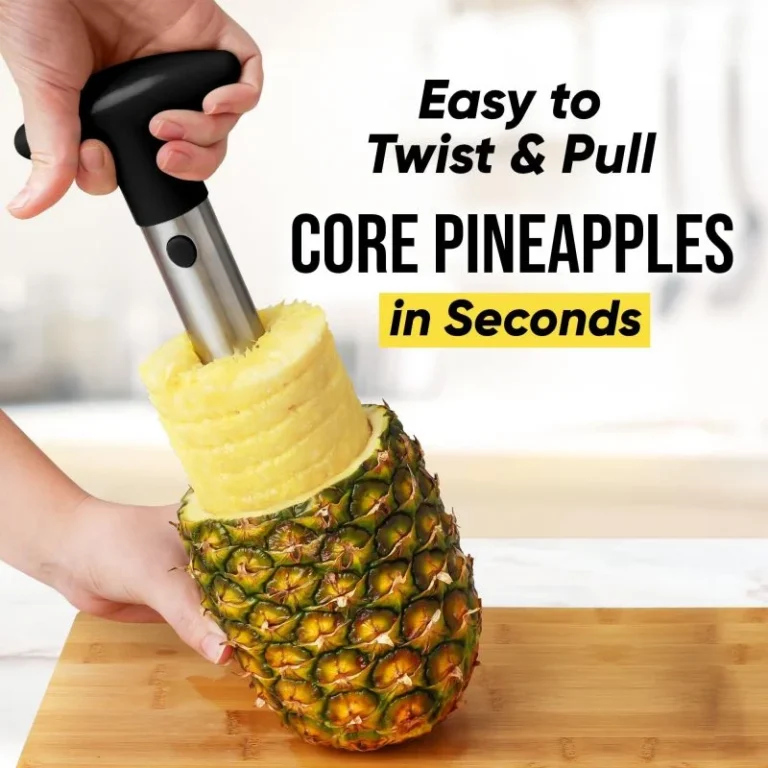Pineapple Cutter Stainless Steel Pineapple Slicer Pineapple Extractor Peeler Core Separator Spiral Rotary Pineapple Peeler - Image 2