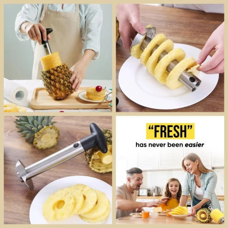 Pineapple Cutter Stainless Steel Pineapple Slicer Pineapple Extractor Peeler Core Separator Spiral Rotary Pineapple Peeler - Image 4