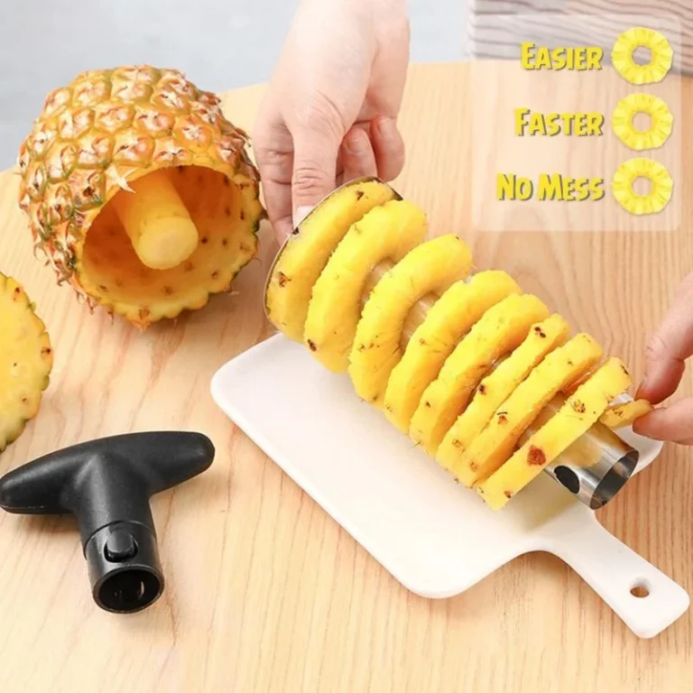 Pineapple Cutter Stainless Steel Pineapple Slicer Pineapple Extractor Peeler Core Separator Spiral Rotary Pineapple Peeler - Image 6
