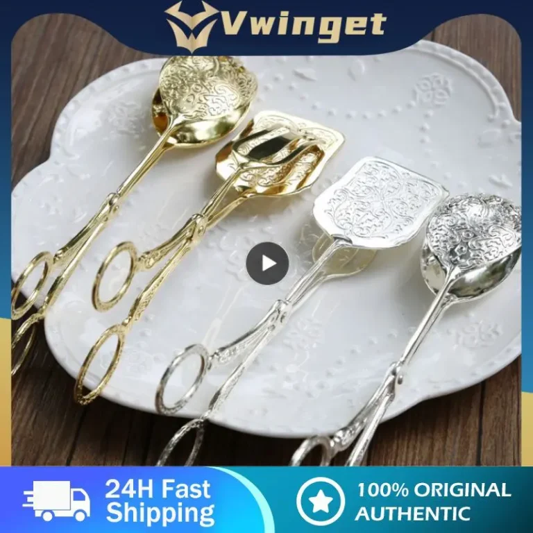 Food Tong Gold-plated Snack Cake Clip Salad Bread Pastry Clamp Baking Barbecue Tool Fruit Salad Cake Clip Kitchen Utensils New