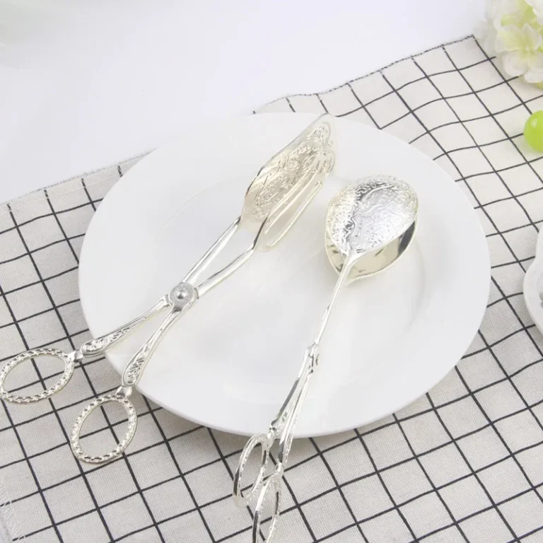 Food Tong Gold-plated Snack Cake Clip Salad Bread Pastry Clamp Baking Barbecue Tool Fruit Salad Cake Clip Kitchen Utensils New - Image 4