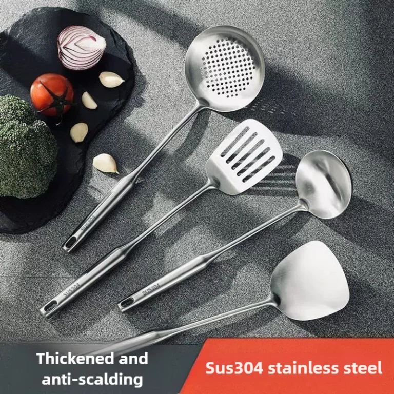 304 Stainless Steel Wok Spatula Metal kitchen utensils Slotted Turner Spoon Ladle Cooking Tools Utensil Set Kitchen Accessories - Image 3