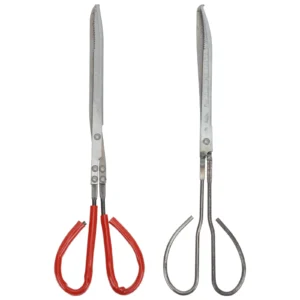 2Pcs Multi Function Scissor Tong Clamp Picker Kitchen Dining Utensils Serrated Crab Lobster Plastic Iron Anti Slip Tool Loach