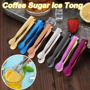 Stainless Steel Ice Tongs Coffee Sugar Small Cube BBQ Meat Clips Bread Food Clamp Bar Bartender Utensils Party Kitchen Tool