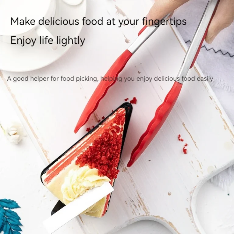 Food Grade Silicone Stainless Steel Anti-Scalding Food Tongs High Temperature Resistant Barbecue Tongs - Image 2