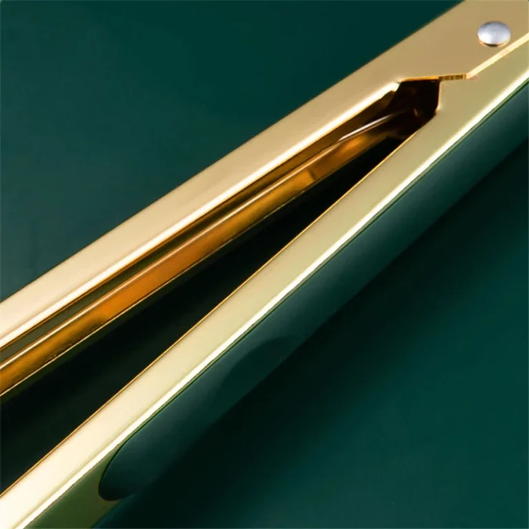 9/12 Inch Green Gold Silicone Food Tongs Stainless Steel BBQ Grill Steak Clip Kitchen Salad Bread Serving Clamp Cooking Utensils - Image 5