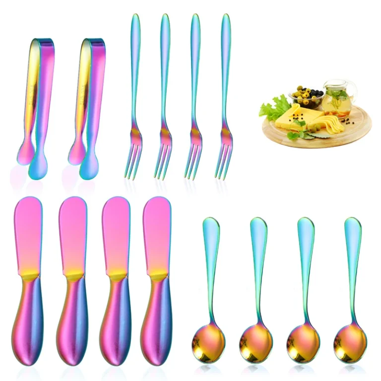 14PCS Stainless Steel Kitchen Utensils Set Food Tongs Cheese Butter Knife Soup Spoon Fruit Fork Cake Spatula Home Tableware - Image 2