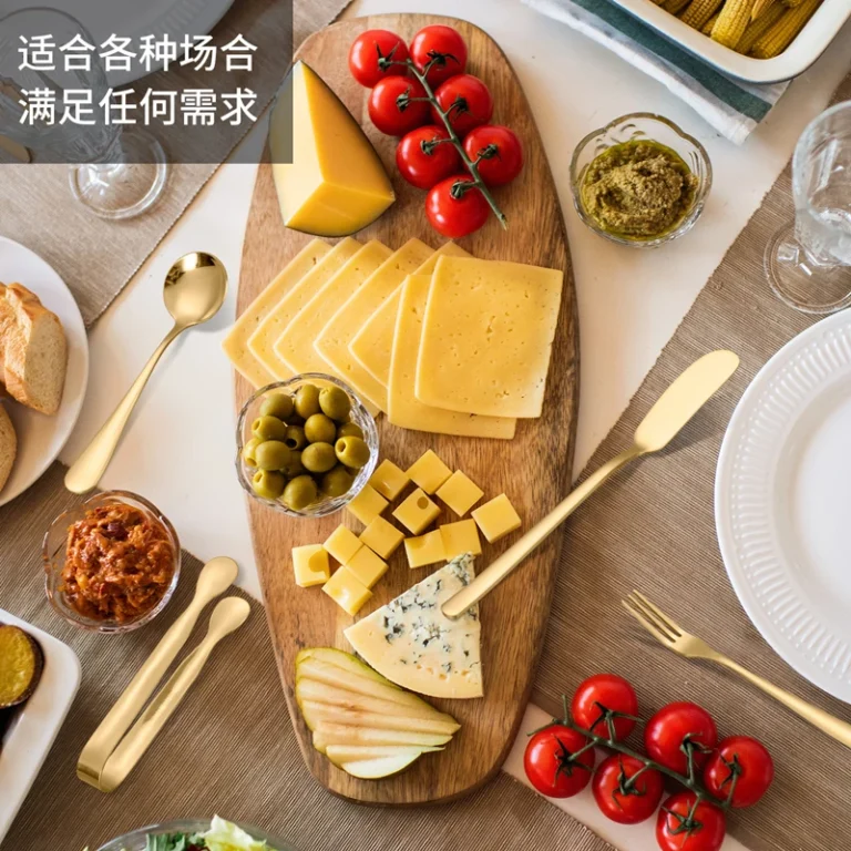 14PCS Stainless Steel Kitchen Utensils Set Food Tongs Cheese Butter Knife Soup Spoon Fruit Fork Cake Spatula Home Tableware - Image 5