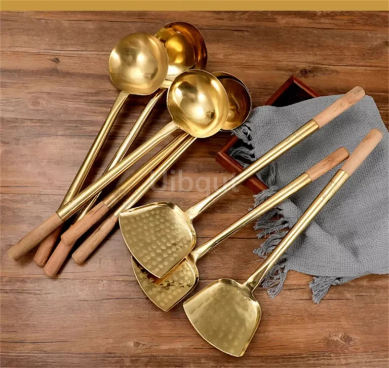 big long pure copper spatula shovel chef cooking cocina utensilios blade Kitchen Utensil Wooden Handle Turner Soup Spoon wok - Image 4