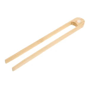 2 Pcs Ergonomic Bamboo Toaster Tongs Bread Clamp Kitchen Utensils Cooking Tools Food Serving Tongs Pastry Clips Dining