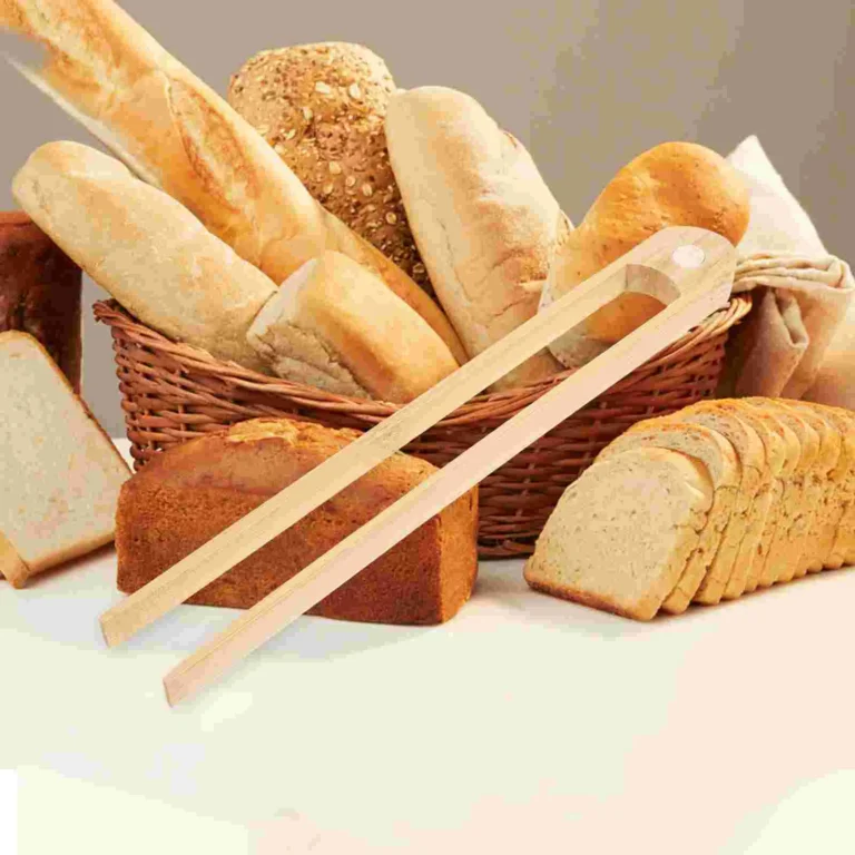 2 Pcs Ergonomic Bamboo Toaster Tongs Bread Clamp Kitchen Utensils Cooking Tools Food Serving Tongs Pastry Clips Dining - Image 3